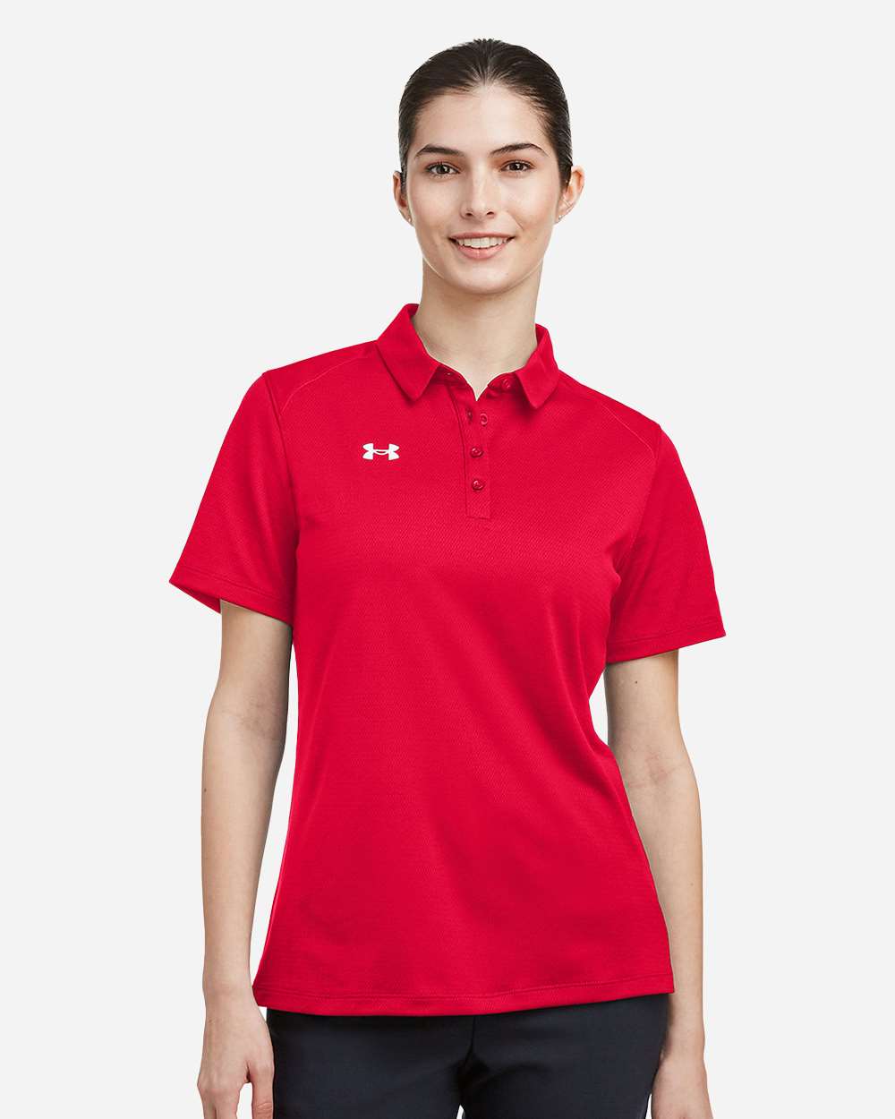 Women's Tech Polo - Red/ White