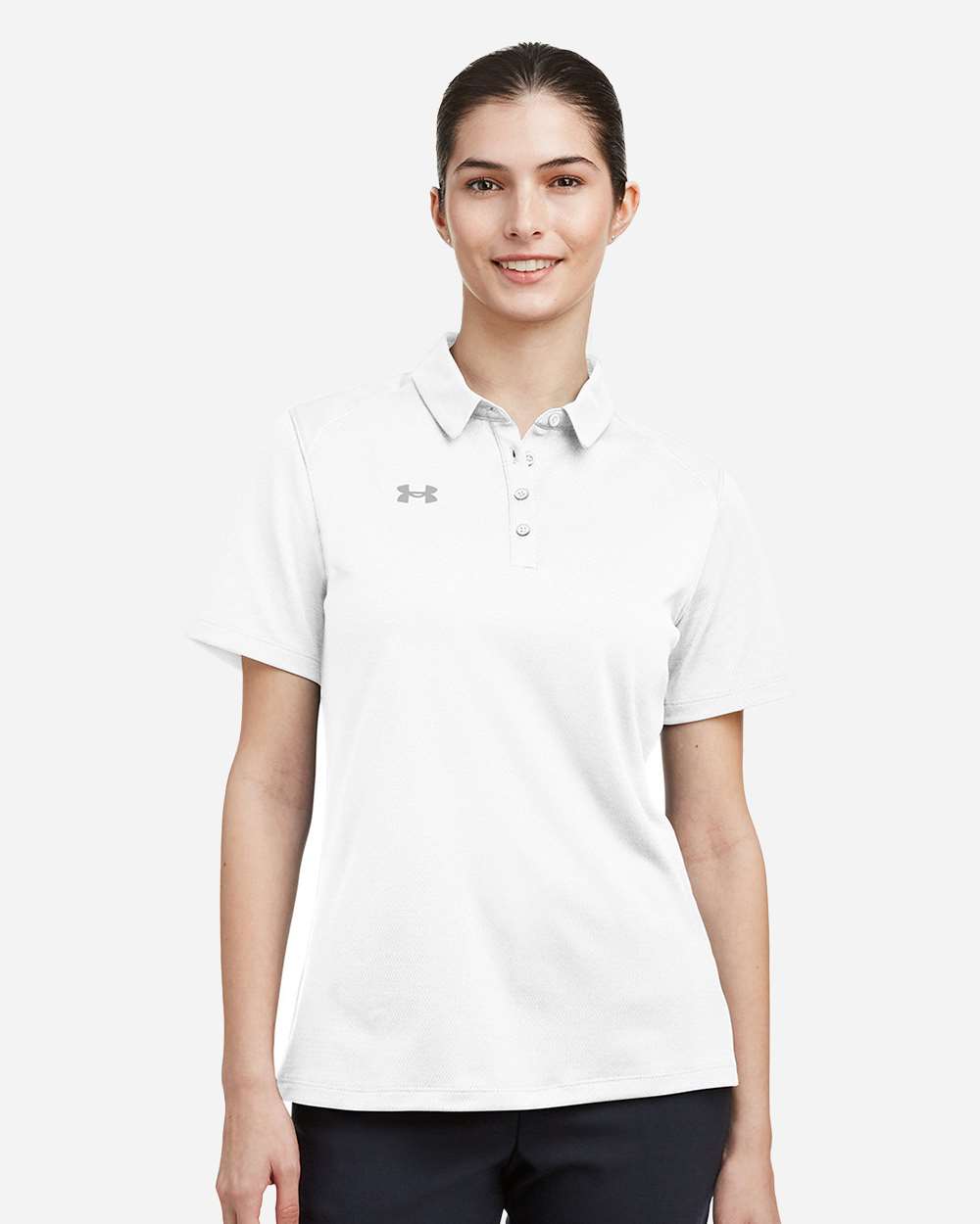 Women's Tech Polo - White/ Mod Grey