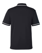 Men's Tipped Teams Performance Polo - Black/ White