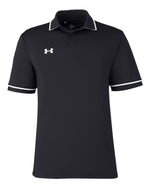 Men's Tipped Teams Performance Polo - Black/ White