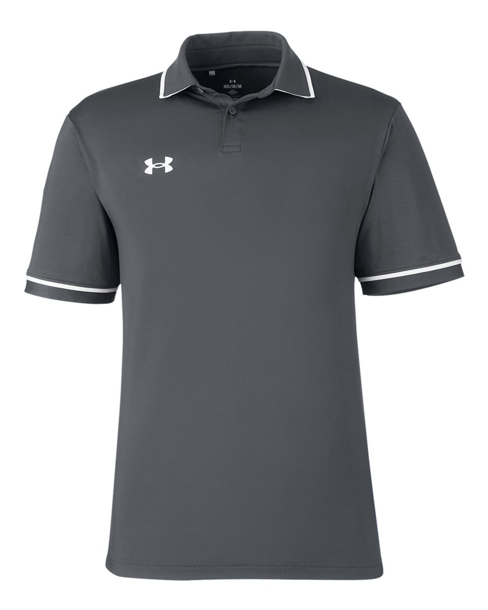 Men's Tipped Teams Performance Polo - CS Grey Light Heather/ White