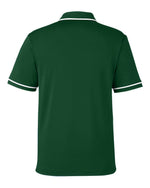 Men's Tipped Teams Performance Polo - Forest Green/ White