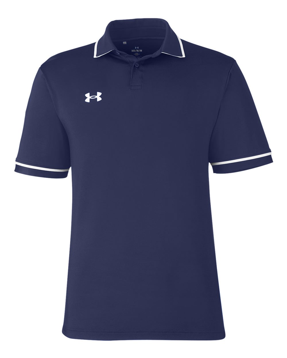 Men's Tipped Teams Performance Polo - Midnight Navy/ White