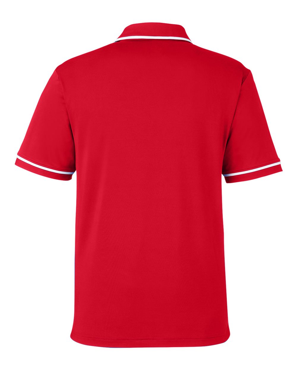 Men's Tipped Teams Performance Polo - Red/ White