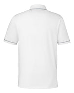 Men's Tipped Teams Performance Polo - White/ Mod Grey