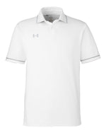 Men's Tipped Teams Performance Polo - White/ Mod Grey