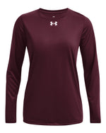 Women's Team Tech Long Sleeve T-Shirt - Maroon/ White