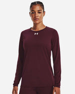 Women's Team Tech Long Sleeve T-Shirt - Maroon/ White