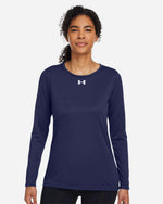 Women's Team Tech Long Sleeve T-Shirt - Midnight Navy/ White