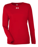 Women's Team Tech Long Sleeve T-Shirt - Red/ White