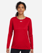 Women's Team Tech Long Sleeve T-Shirt - Red/ White