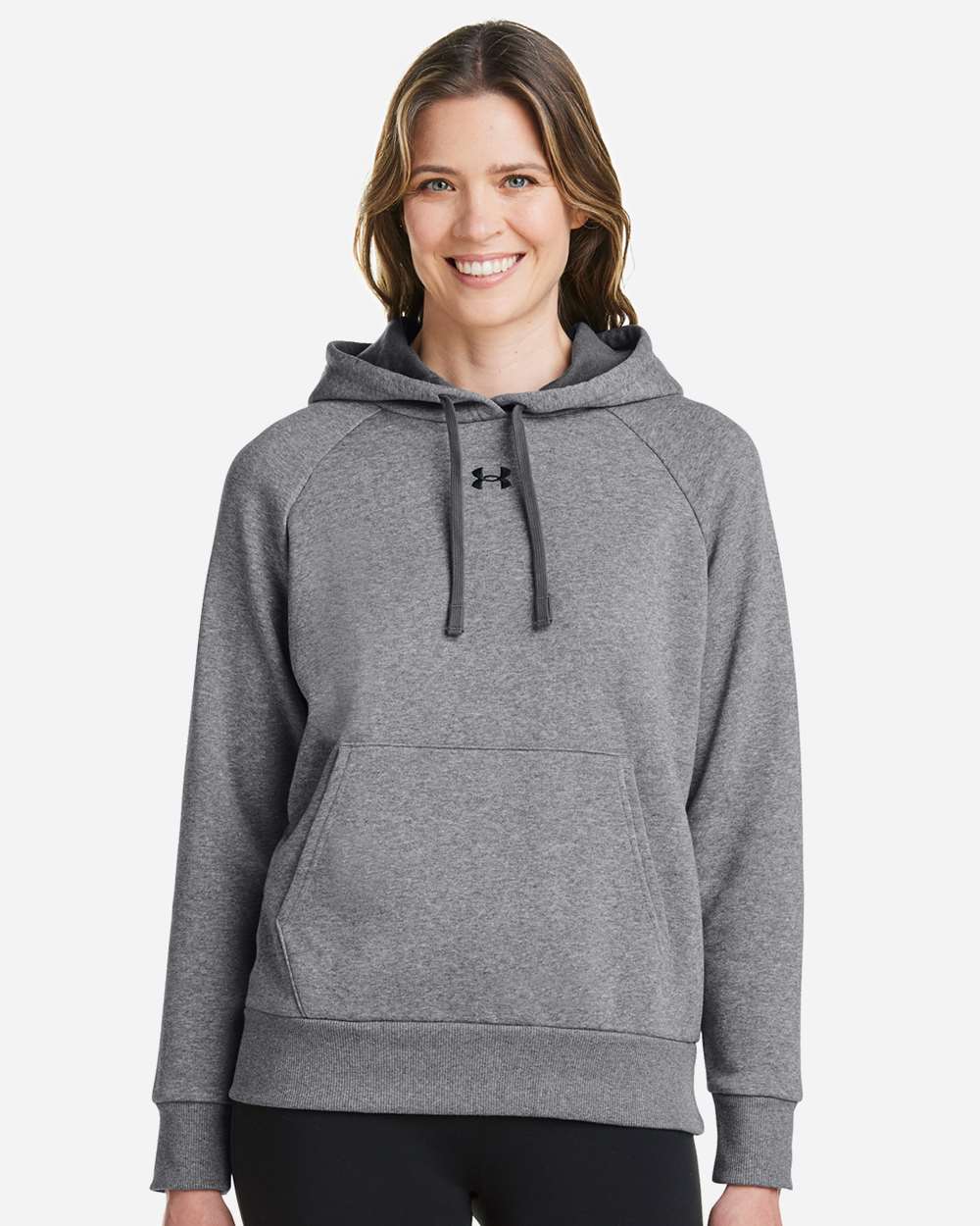 Women's Rival Fleece Hooded Sweatshirt - Castlerock Grey Light Heather/ Black