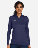 Women's Team Tech Half-Zip Pullover - Midnight Navy/ White