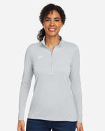 Women's Team Tech Half-Zip Pullover - Mod Grey Light Heather/ White