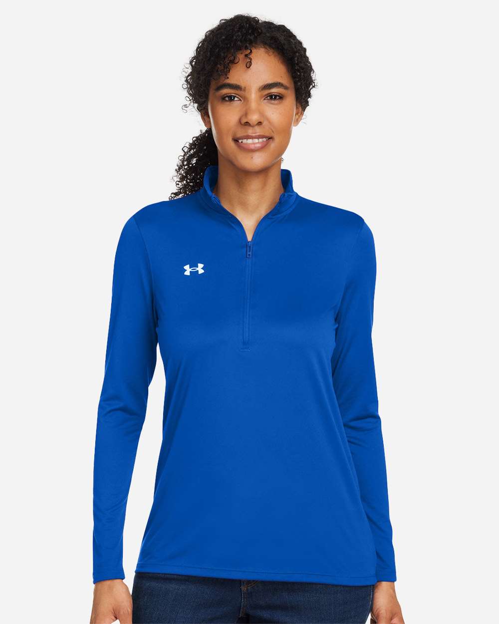 Women's Team Tech Half-Zip Pullover - Royal/ White