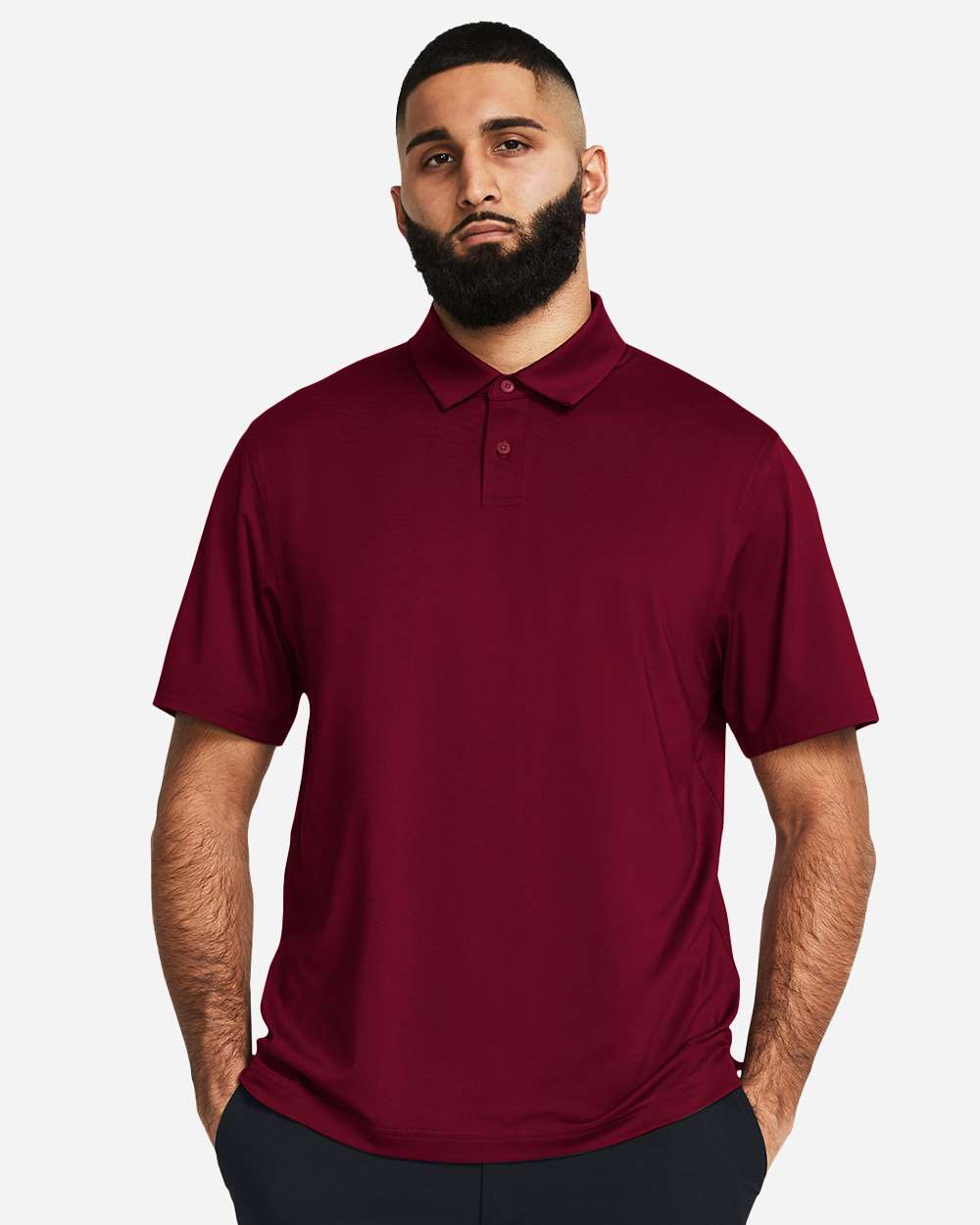 Men's Recycled Polo - Cardinal/ White