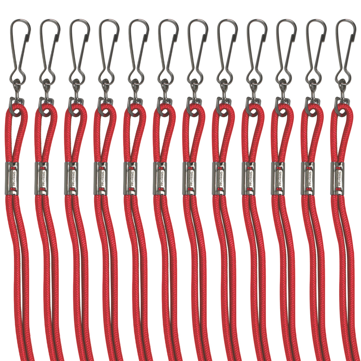 Champion Sports Heavy-Duty Nylon Lanyards - Dozen - Red