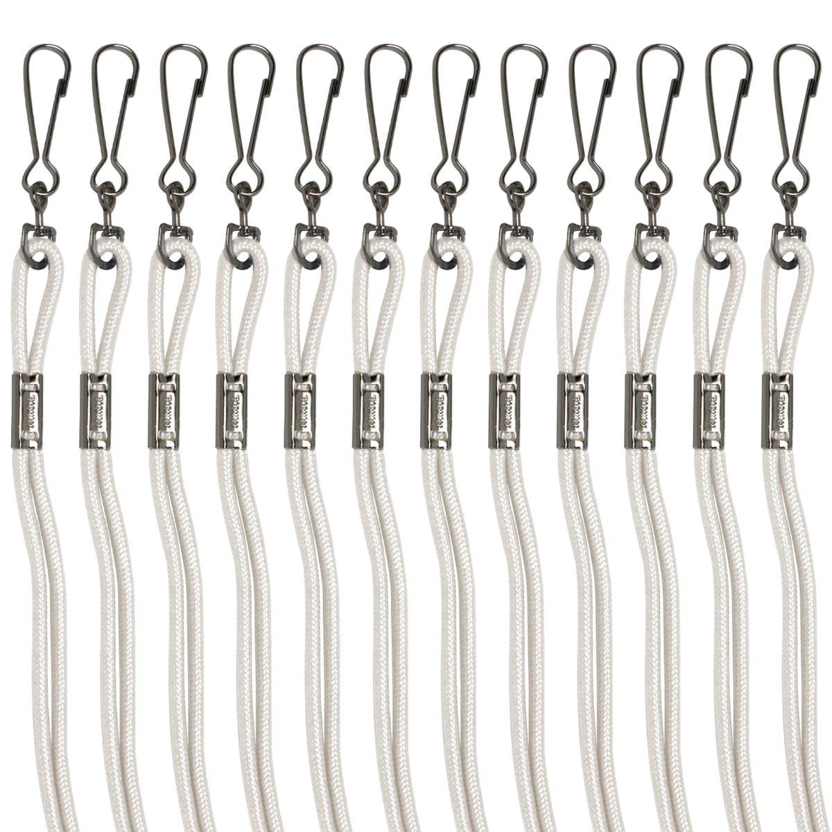 Champion Sports Heavy-Duty Nylon Lanyards - Dozen - White