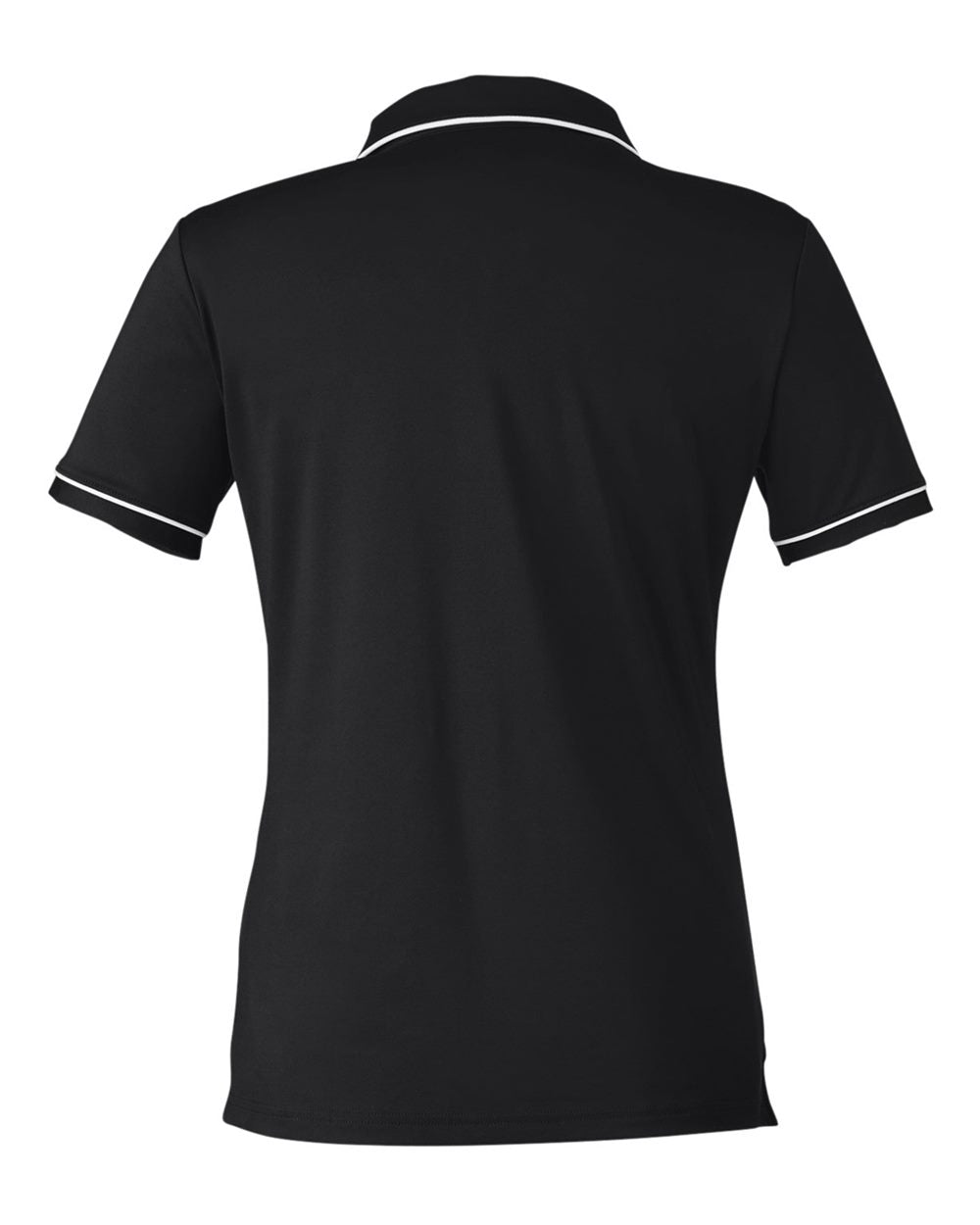 Women's Tipped Teams Performance Polo - Black/ White