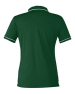 Women's Tipped Teams Performance Polo - Forest Green/ White