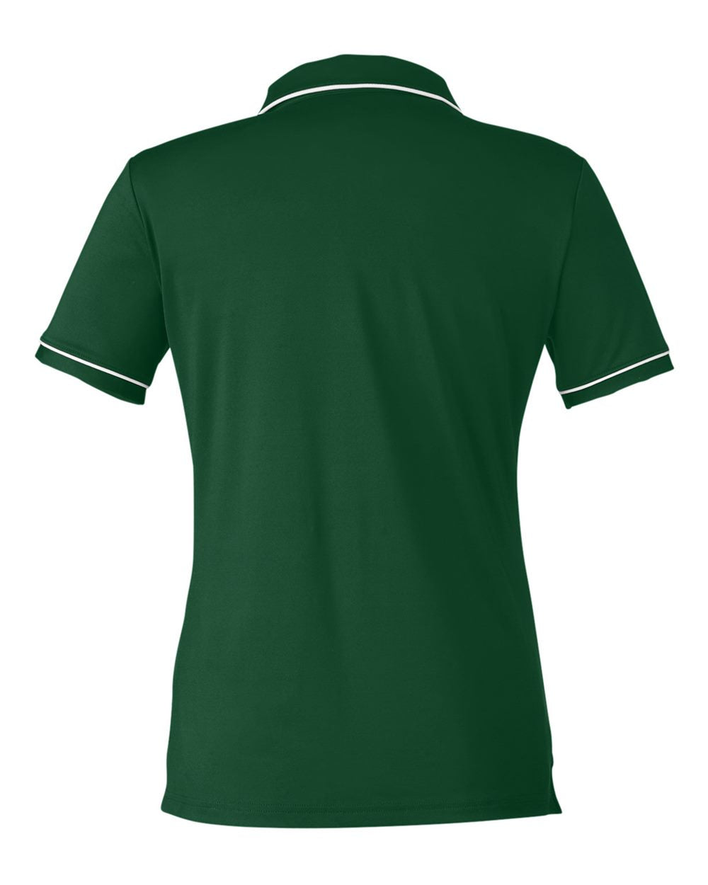 Women's Tipped Teams Performance Polo - Forest Green/ White