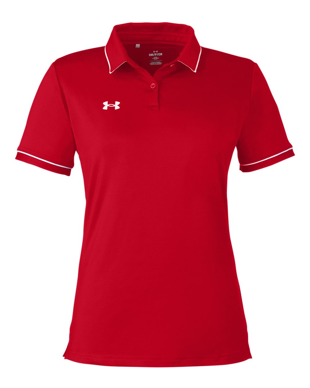 Women's Tipped Teams Performance Polo - Red/ White