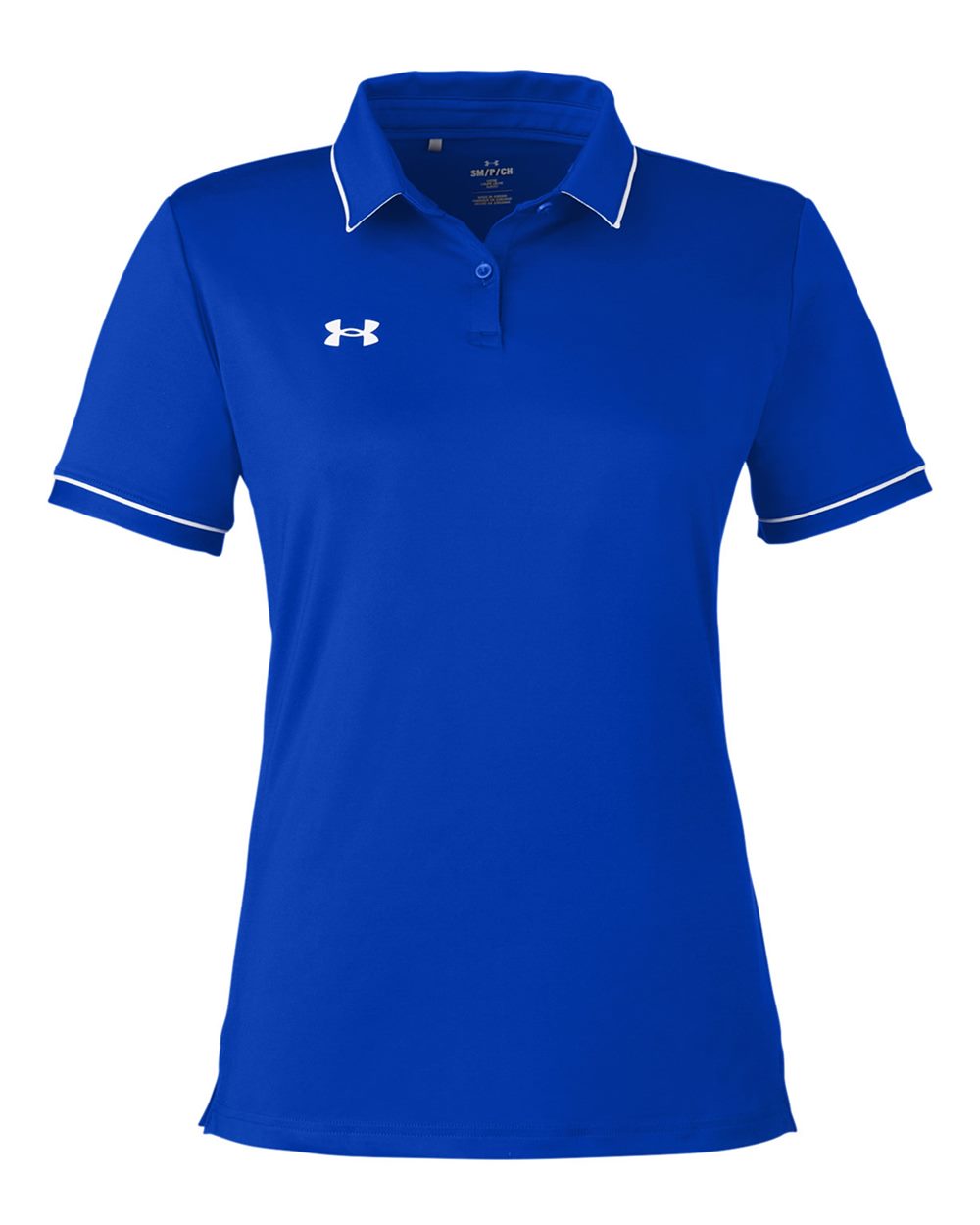 Women's Tipped Teams Performance Polo - Royal/ White