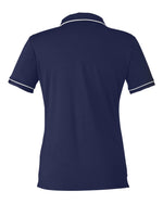 Women's Tipped Teams Performance Polo - Midnight Navy/ White