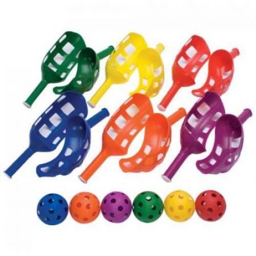 US Games Fun-Air Scoop Ball - Color My Class (Set of 6 Pair with Ball)