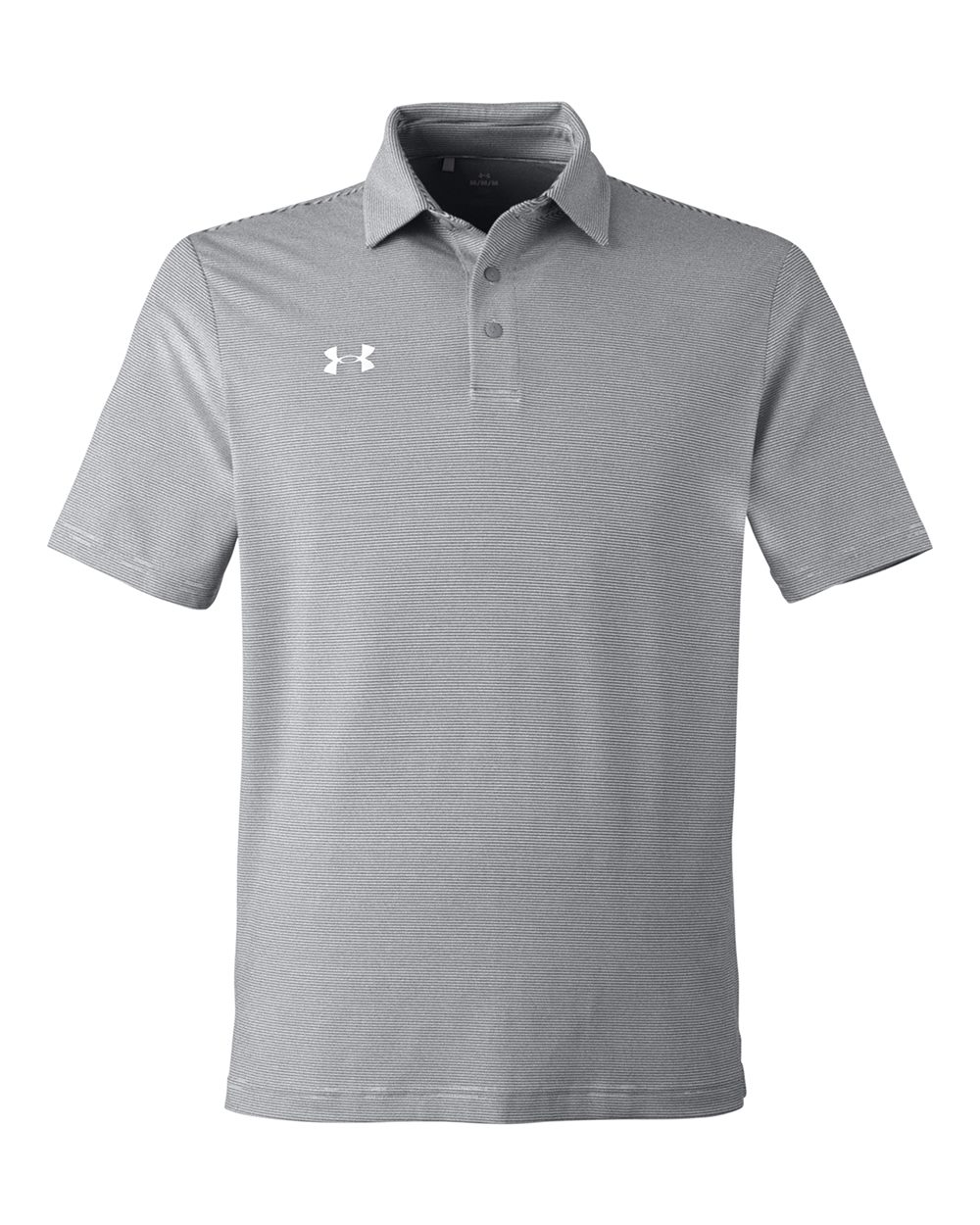 Men's Destin Drive "UA Playoff Team Stripe" Performance Polo - Mod Grey/ White