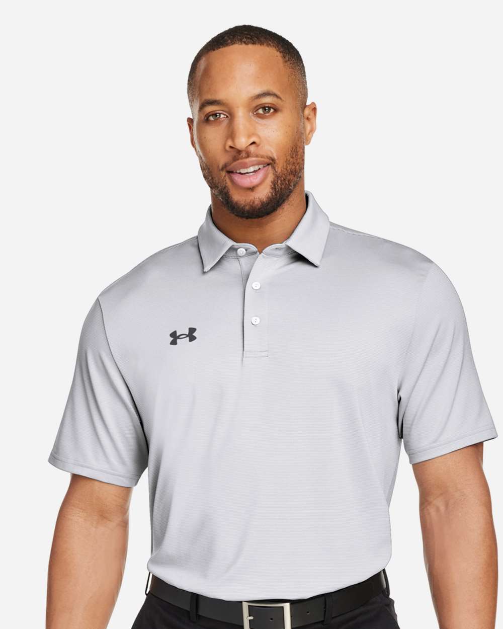 Men's Destin Drive "UA Playoff Team Stripe" Performance Polo - White/ Black