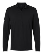 Men's Textured Stripe Quarter-Zip Pullover - Black