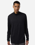 Men's Textured Stripe Quarter-Zip Pullover - Black