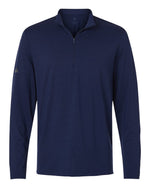 Men's Textured Stripe Quarter-Zip Pullover - Dark Blue