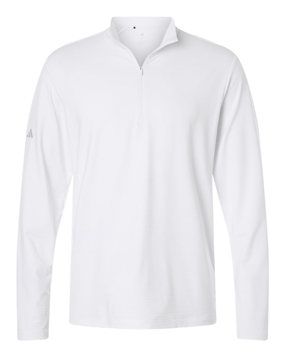 Men's Textured Stripe Quarter-Zip Pullover - White