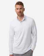 Men's Textured Stripe Quarter-Zip Pullover - White