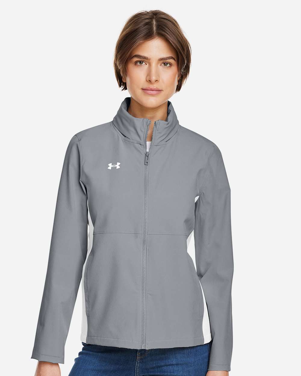 Women's Rival Stretch Jacket - Mod Grey/ White
