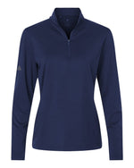 Women's Textured Stripe Quarter-Zip Pullover - Dark Blue