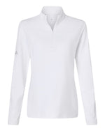 Women's Textured Stripe Quarter-Zip Pullover - White