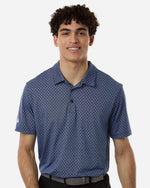 Men's 4-Way Stretch Printed Polo - Collegiate Navy