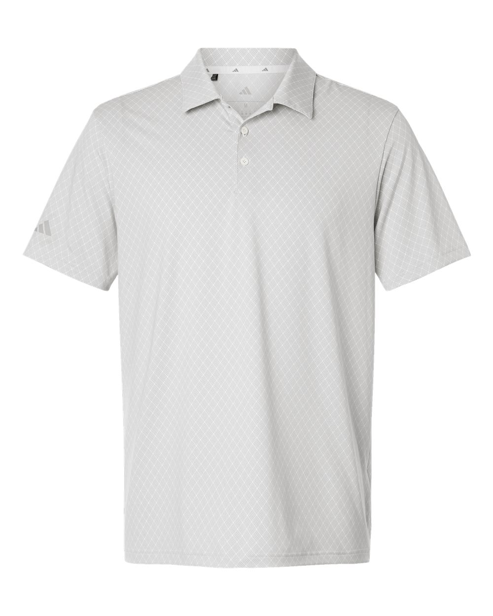 Men's 4-Way Stretch Printed Polo - White