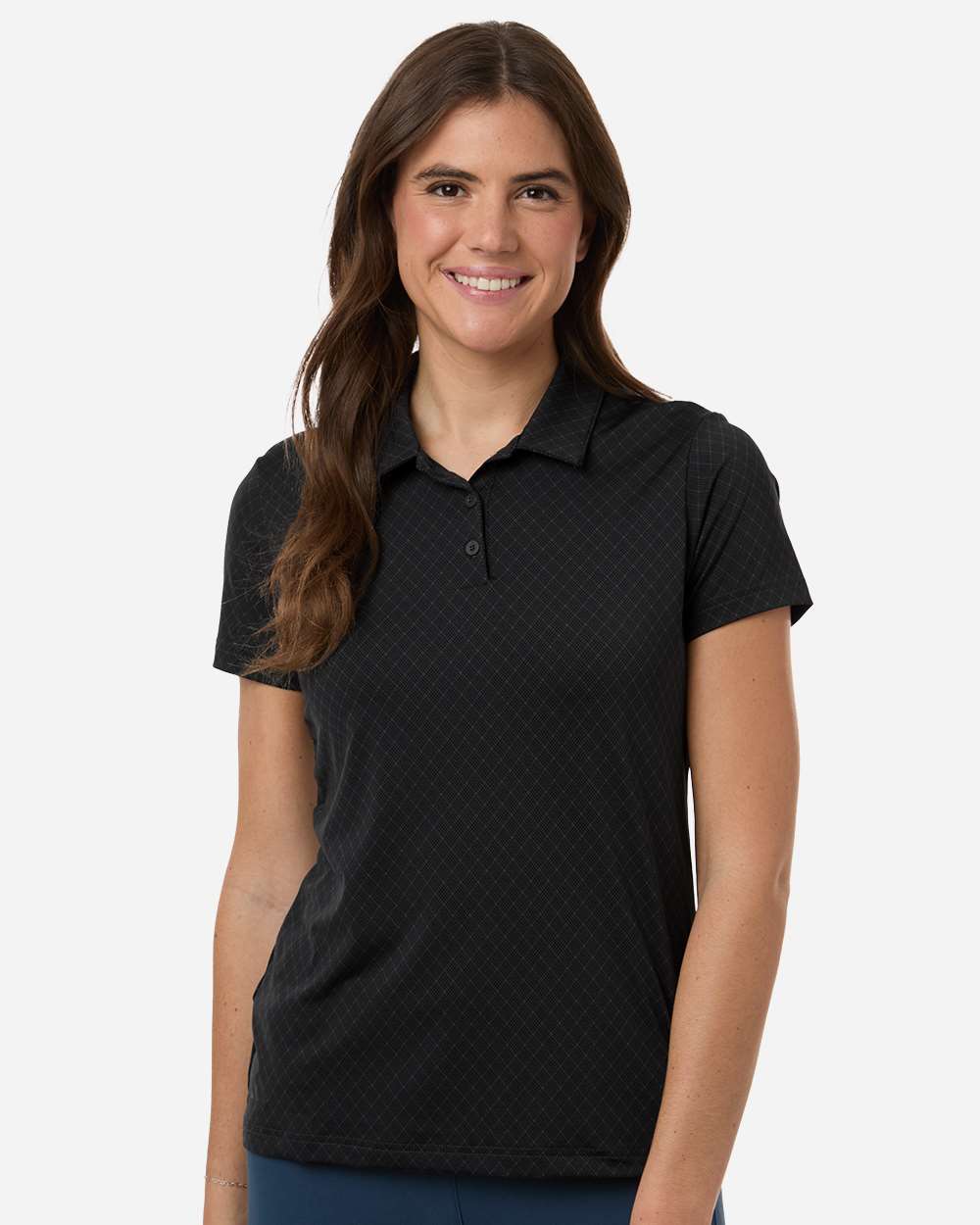 Women's 4-Way Stretch Printed Polo - Carbon