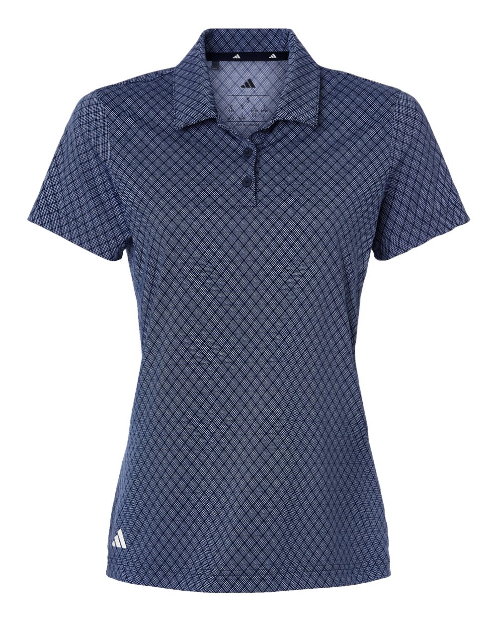 Women's 4-Way Stretch Printed Polo - Collegiate Navy