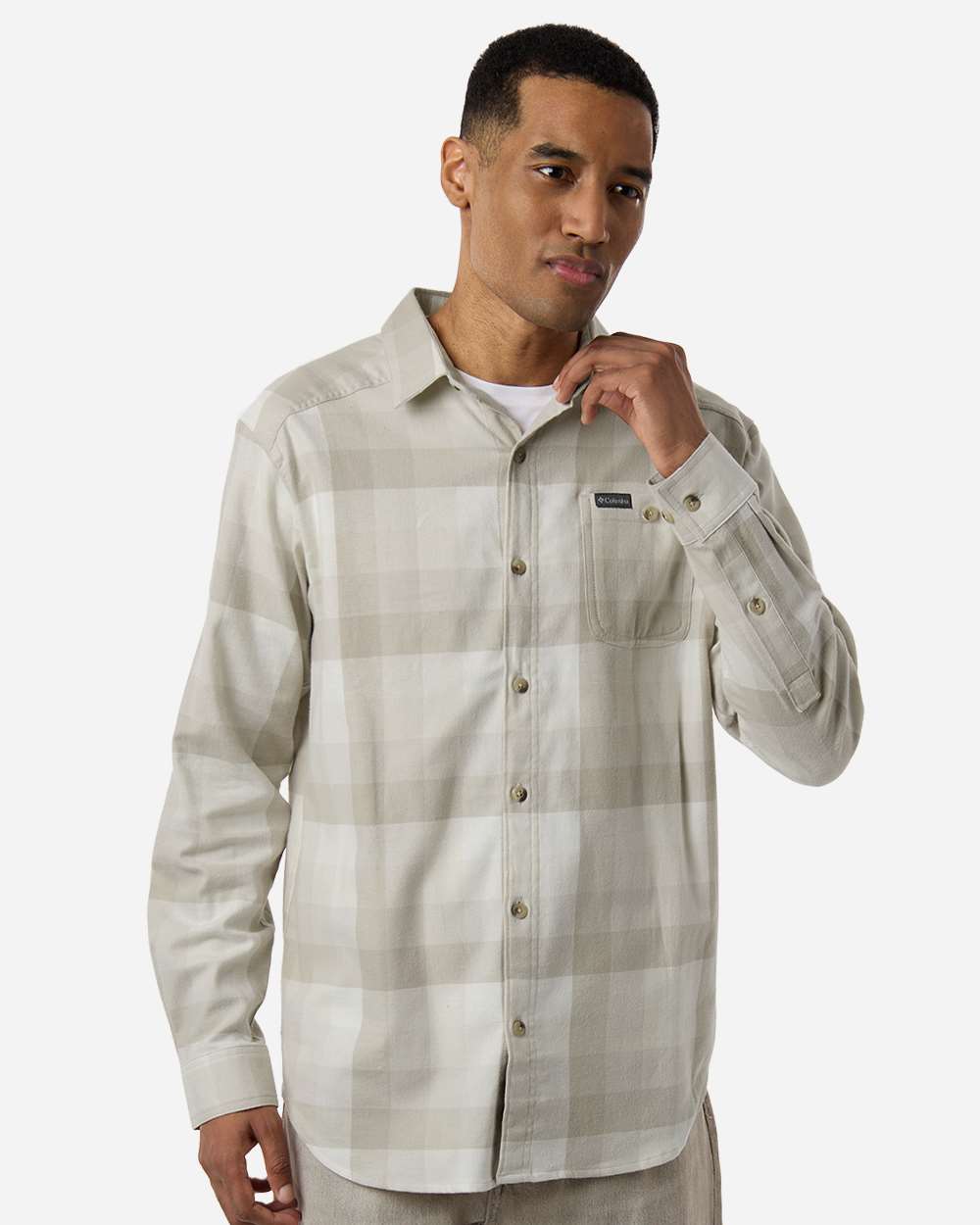 Men's Cornell Woods Flannel Shirt - Dark Stone Multi Buffalo Check