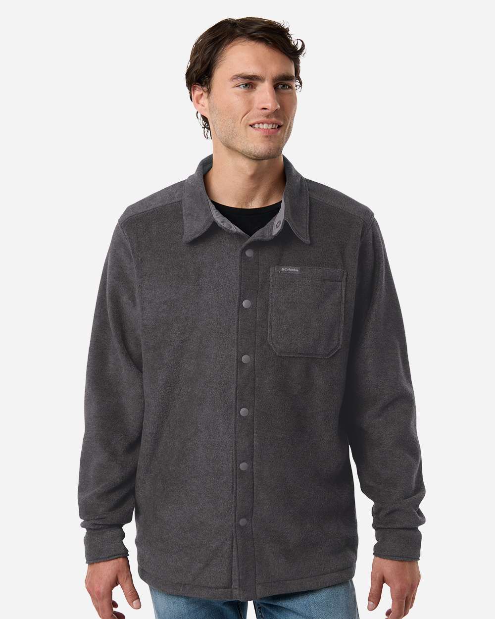 Men's Steens Mountain Solid Shirt Jacket - Charcoal Grey Heather