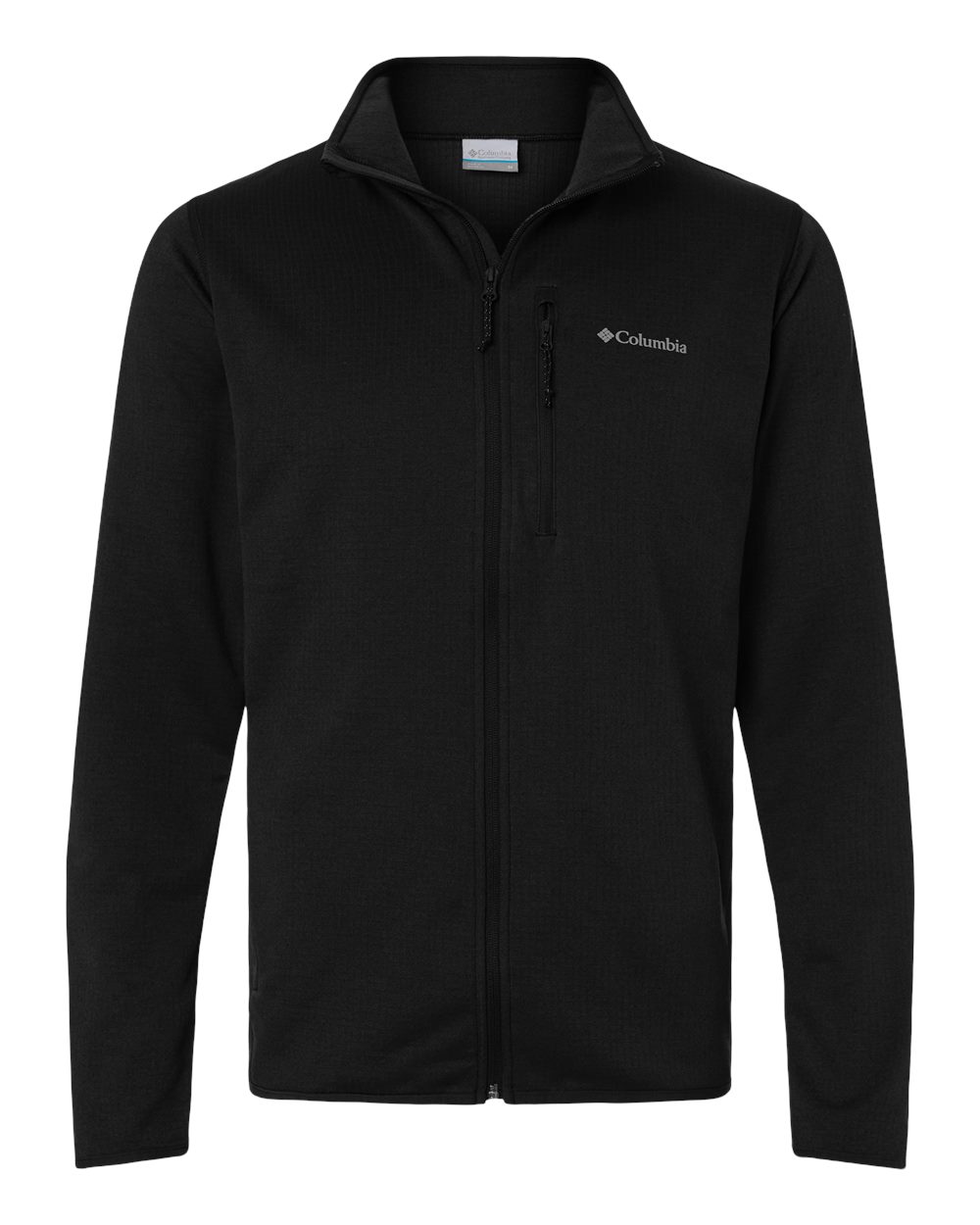 Men's Essential Hike Grid Fleece Full-Zip - Black