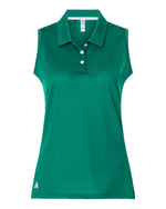 Women's Ottoman Sleeveless Polo - Pure Teal