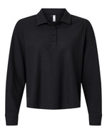 Women's Beyond Long Sleeve Loose Polo - Black