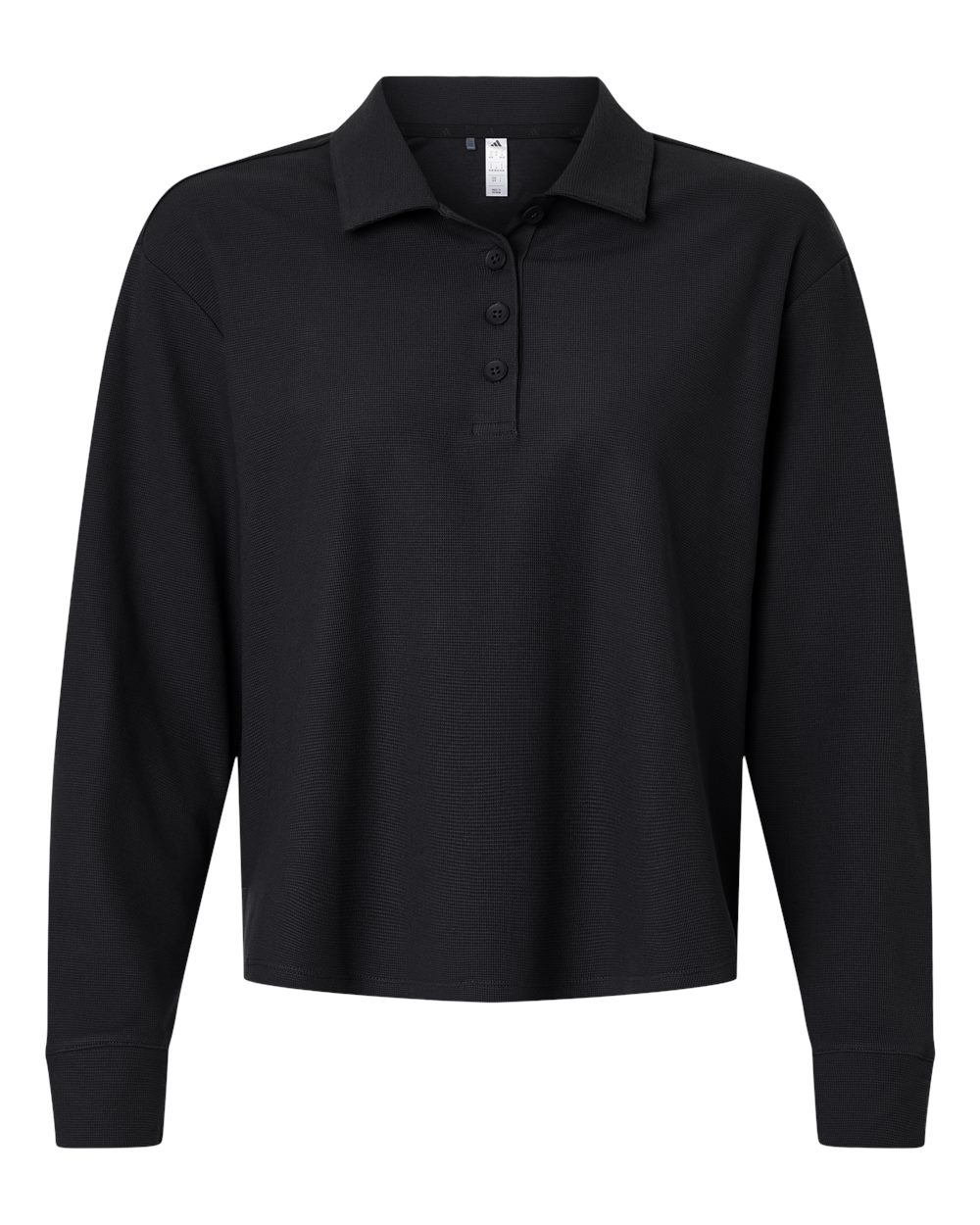 Women's Beyond Long Sleeve Loose Polo - Black