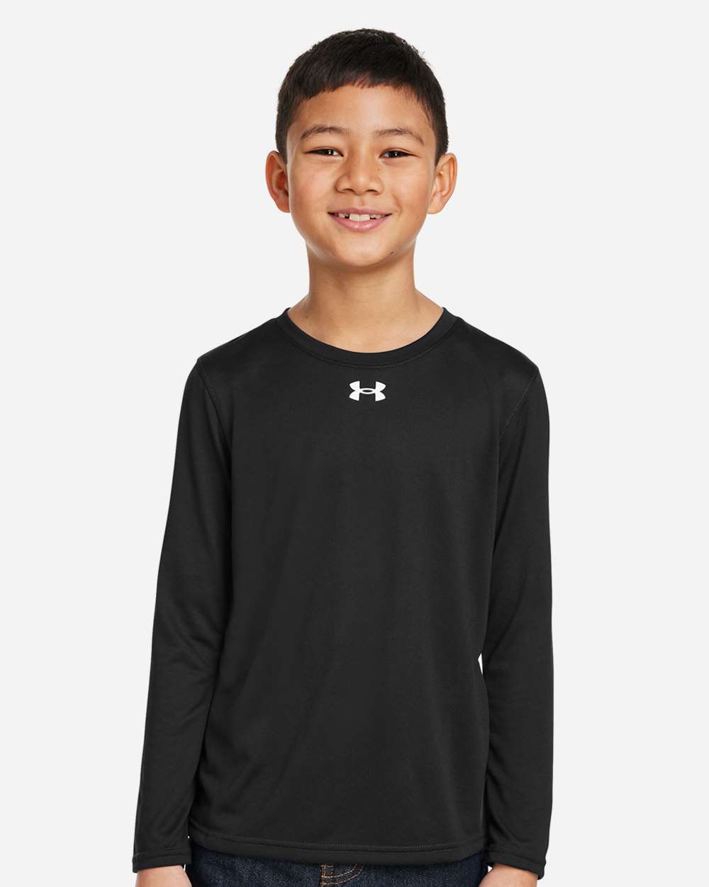 Youth Tech Team Long Sleeve T-Shirt - Black/ White